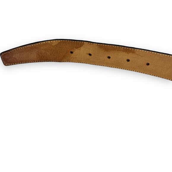 Anna Bella Genuine Black Leather Cowhide Belt Size Medium - Picture 5 of 11